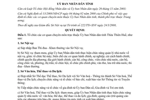 Quyết định 675/2008/QĐ-UBND tổ chức cơ quan chuyên môn