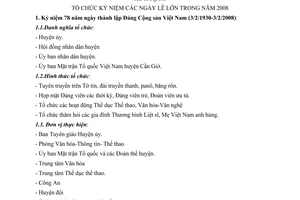 Kế hoạch 25/KH-UBND tổ chức kỷ niệm lễ lớn 2008