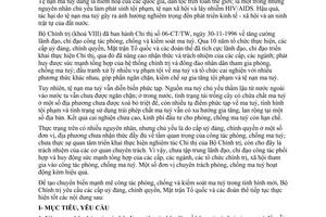 Chỉ thị 21-CT/TW tiếp tục tăng cường lãnh đạo chỉ đạo công tác phòng chống kiểm soát ma túy tình hình mới