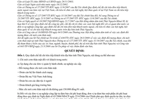 Quyết định 15/2008/QĐ-UBND chế độ chi tiêu tiếp khách