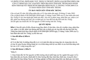 Quyết định 10/2008/QĐ-UBND sửa đổi tiêu thức, tiêu chí và phân vùng, phân khu vực, phân vị trí đất, phân loại đường phố