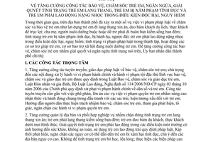 Chỉ thị 05/2008/CT-UBND bảo vệ chăm sóc trẻ em ngăn ngừa giải quyết tình trạng trẻ em lang thang bị xâm phạm tình dục lao động nặng nhọc độc hại