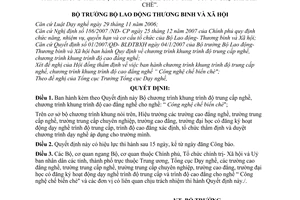Quyết định 12/2008/QĐ-BLĐTBXH  Chương trình khung trình độ trung cấp nghề, trình độ cao đẳng nghề cho nghề “công nghệ chế biến chè"