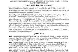 Quyết định 32/2008/QĐ-UBND quản lý sử dụng tiền phạt vi phạm giao thông Bình Thuận