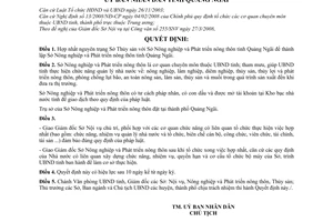 Quyết định 35/2008/QĐ-UBND hợp nhất Sở Thủy sản Sở Nông nghiệp