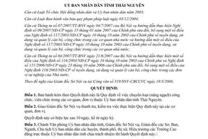 Quyết định 17/2008/QĐ-UBND chuyển loại công chức viên chức Thái Nguyên