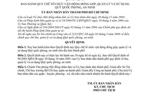 Quyết định 25/2008/QĐ-UBND quy chế tổ chức vận động đóng góp, quản lý và sử dụng quỹ quốc phòng, an ninh