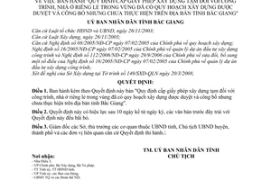 Quyết định 19/2008/QĐ-UBND  Quy định cấp giấy phép xây dựng tạm đối với công trình, nhà ở riêng lẻ trong vùng đã có quy hoạch xây dựng được duyệt