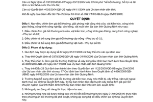 Quyết định 586/2008/QĐ-UBND đơn giá bồi thường giải phóng mặt bằng công trình Quảng Ninh