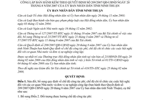 Quyết định 52/2008/QĐ-UBND sửa đổi Quy định chế độ công tác phí chi tổ chức