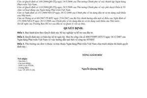 Quyết định 104/QĐ-NHPT Sổ tay nghiệp vụ hỗ trợ sau đầu tư