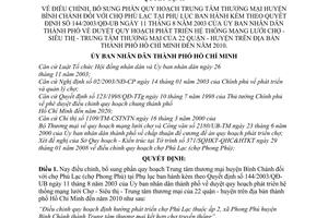 Quyết định 14/2008/QĐ-UBND quy hoạch phát triển hệ thống mạng lưới chợ - siêu thị - trung tâm thương mại của 22 quận - huyện trên địa bàn HCM