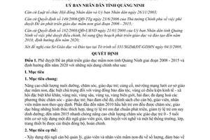 Quyết định 639/2008/QĐ-UBND đề án phát triển giáo dục mầm non Quảng Ninh