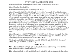 Quyết định 468/2008/QĐ-UBND chính sách bồi thường, hỗ trợ