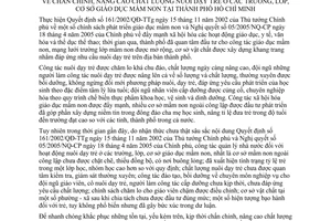Chỉ thị 03/2008/CT-UBND chấn chỉnh nâng cao chất lượng nuôi dạy trẻ trường, lớp, cơ sở giáo dục mầm non thành phố Hồ Chí Minh