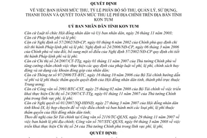 Quyết định 09/2008/QĐ-UBND mức thu, tỷ lệ phân bổ số thu, quản lý, sử dụng, thanh toán và quyết toán mức thu lệ phí địa chính tỉnh Kon Tum