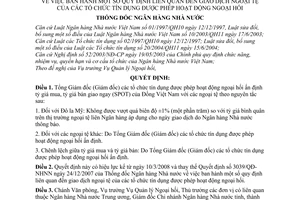 Quyết định 504/QĐ-NHNN quy định liên quan đến giao dịch ngoại tệ của các tổ chức tín dụng được phép hoạt động ngoại hối