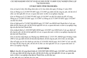 Quyết định 542/2008/QĐ-UBND sửa đổi Quyết định 2430/2007/QĐ-UBND