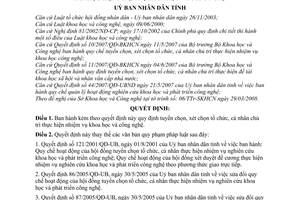 Quyết định 08/2008/QĐ-UBND  quy định tuyển chọn, xét chọn tổ chức, cá nhân chủ trì thực hiện nhiệm