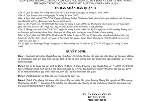 Quyết định  04/2008/QĐ-UBND-TNMT quy định về trình tự, thủ tục cấp giấy xác nhận đăng ký cam kết bảo vệ môi trường, đăng ký cam kết BVMT