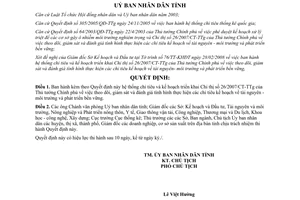 Quyết định 14/2008/QĐ-UBND hệ thống chỉ tiêu và kế hoạch triển khai Chỉ thị 26