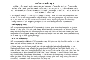Thông tư liên tịch 05/2008/TTLT-BLĐTBXH-BQP-BTC hướng dẫn chế độ quân nhân, công nhân viên chức quốc phòng trực tiếp  rà phá bom, mìn, vật nổ