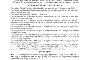 Quyết định  60/QĐ-UBND  xác định hệ số điều chỉnh chi phí xây dựng công trình theo TT 03/2008/TT-BXD