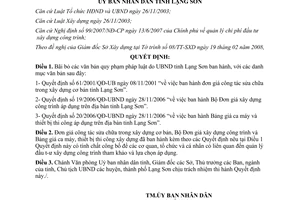 Quyết định 461/QĐ-UBND 2008 bãi bỏ văn bản quy phạm pháp luật Lạng Sơn
