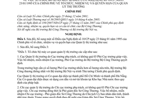 Nghị định 27/2008/NĐ-CP tổ chức nhiệm vụ quyền hạn Quản lý thị trường sửa đổi Nghị định 10/CP