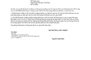 Công văn 2122/VPCP-QHQT Báo cáo kết quả hoạt động của Tổ công tác ODA của Chính phủ  2008.