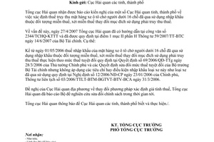 Công văn  1616/TCHQ-KTTT Xác định thuế truy thu xe ô tô đã qua sử dụng nhập khẩu thay đổi mục đích sử dụng.