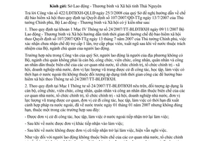 Công văn 1305/BLĐTBXH-BHXH chế độ bảo hiểm xã hội người lao động