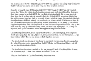 Công văn 1517/TCT-CS khấu trừ thuế GTGT đầu vào của TSCĐ.