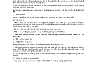 Công văn 437/DKVN mẫu sổ SI-02B/HSCN-05