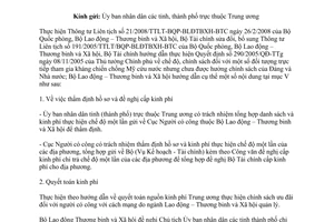 Công văn  1342/LĐTBXH-KHTC Hướng dẫn cụ thể  nội dung mục 5 của TTLT 21/2008/TTLT-BQP-BLĐTBXH-BTC