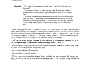 Công văn  2041/LĐTBXH-TTr hướng dẫn thực hiện TT 04/2008/TT-BLĐTBXH