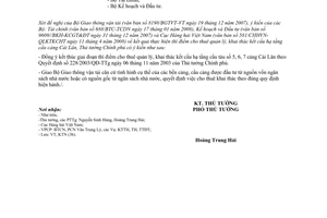 Công văn 585/TTg-KTN kết quả thực hiện thí điểm cho thuê quản lý, khai thác kết cấu hạ tầng cầu cảng Cái Lân