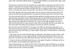 Chỉ thị 02/2008/CT-UBND giải pháp Chương trình giảm nghèo giải quyết việc làm 2008 Bình Dương