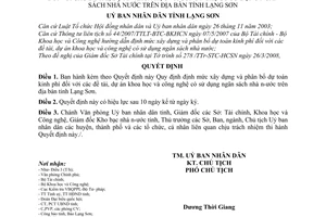 Quyết định 08/2008/QĐ-UBND mức xây dựng và phân bổ dự toán kinh phí