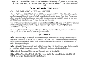Quyết định 14/2008/QĐ-UBND chương trình hành động UBND Long An thực hiện 16/2007/NQ-CP