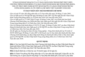 Quyết định  28/2008/QĐ-UBND Kế hoạch thực hiện Chương trình hành động NQ 09-NQ/TW Chiến lược biển Việt Nam đến năm 2020