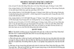 Nghị quyết 6g/2008/NQCD-HĐND thông qua quy hoạch phát triển giáo dục và đào tạo
