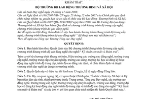 Quyết định 26/2008/QĐ-BLĐTBXH Chương trình khung trình độ trung cấp nghề,trình độ cao đẳng nghề cho nghề “kỹ thuật sơn mài và khảm trai”