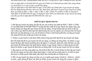 Thông tư 07/2008/TT-BXD hướng dẫn lập thẩm định phê duyệt quản lý quy hoạch xây dựng