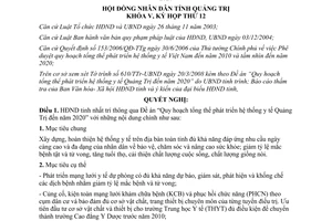 Nghị quyết 08/2008/NQ-HĐND quy hoạch phát triển hệ thống y tế Quảng Trị đến 2020