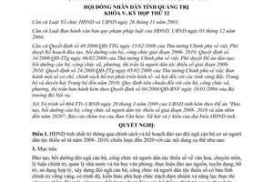 Nghị quyết 06/2008/NQ-HĐND đào tạo cán bộ cơ sở người dân tộc thiểu số Quảng Trị
