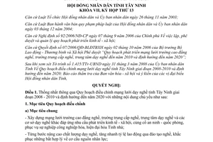 Nghị Quyết 12/2008/NQ-HĐND quy hoạch điều chỉnh mạng lưới dạy nghề Tây Ninh 2008 2010 đến 2020