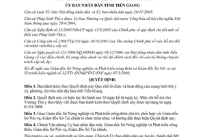 Quyết định 14/2008/QĐ-UBND Tổ chức và hoạt động của mạng lưới thú y Tiền Giang