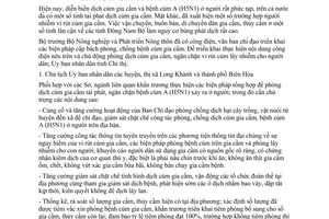 Chỉ thị 08/2008/CT-UBND phòng chống dịch cúm gia cầm bệnh cúm A H5N1 ở người Đồng Nai 2008