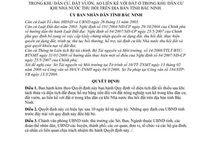 Quyết định 47/2008/QĐ-UBND diện tích đất tối thiểu sau khi tách thửa được hỗ trợ bằng tiền đất nông nghiệp khi Nhà nước thu hồi đất